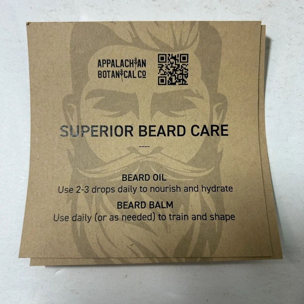 Appalachian Botanical Complete Beard Care Kit Oil + Wash + Balm + Cream + Comb
